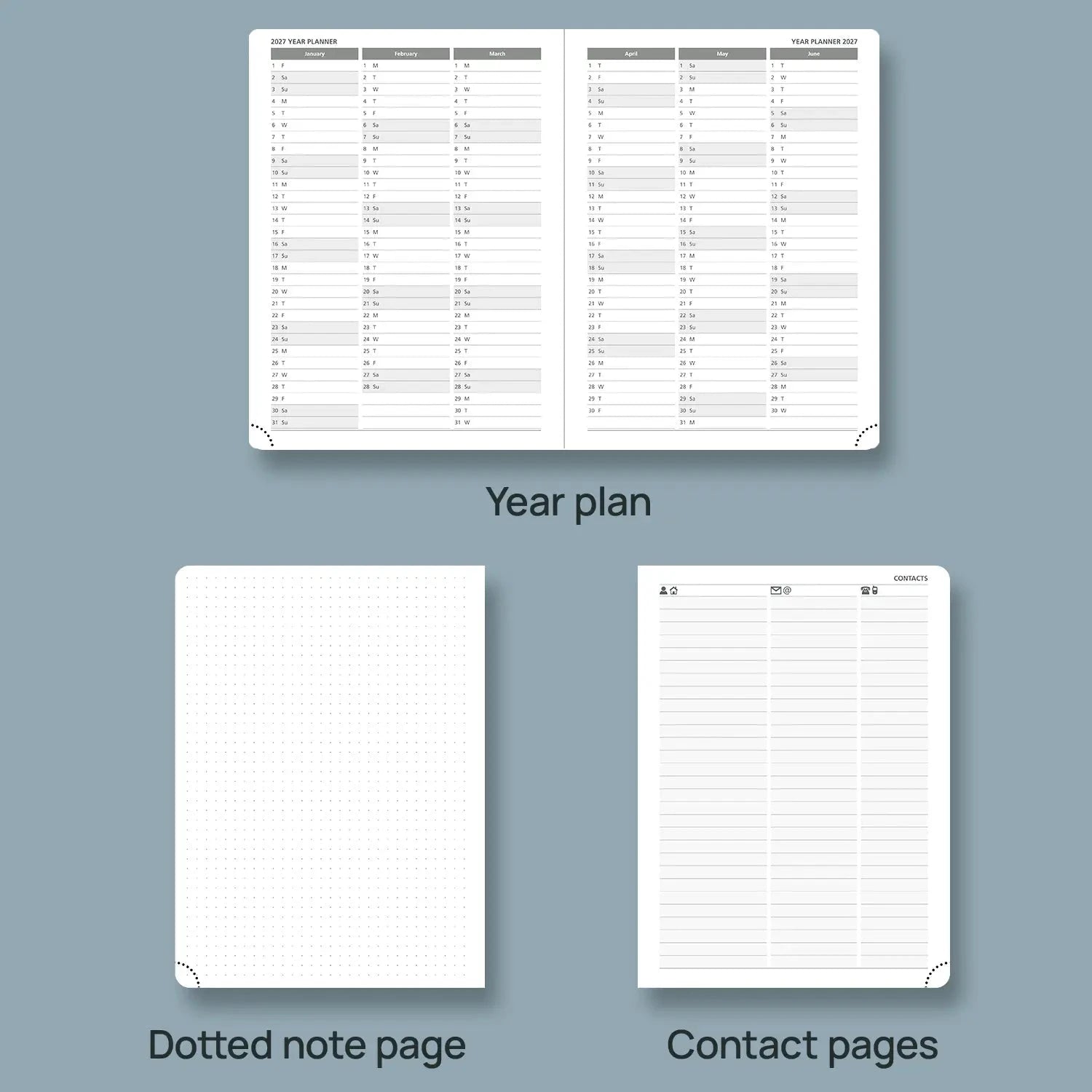 6.5x8.5 Weekly Planner 2026 Neo Color Softcover Calendar Planner