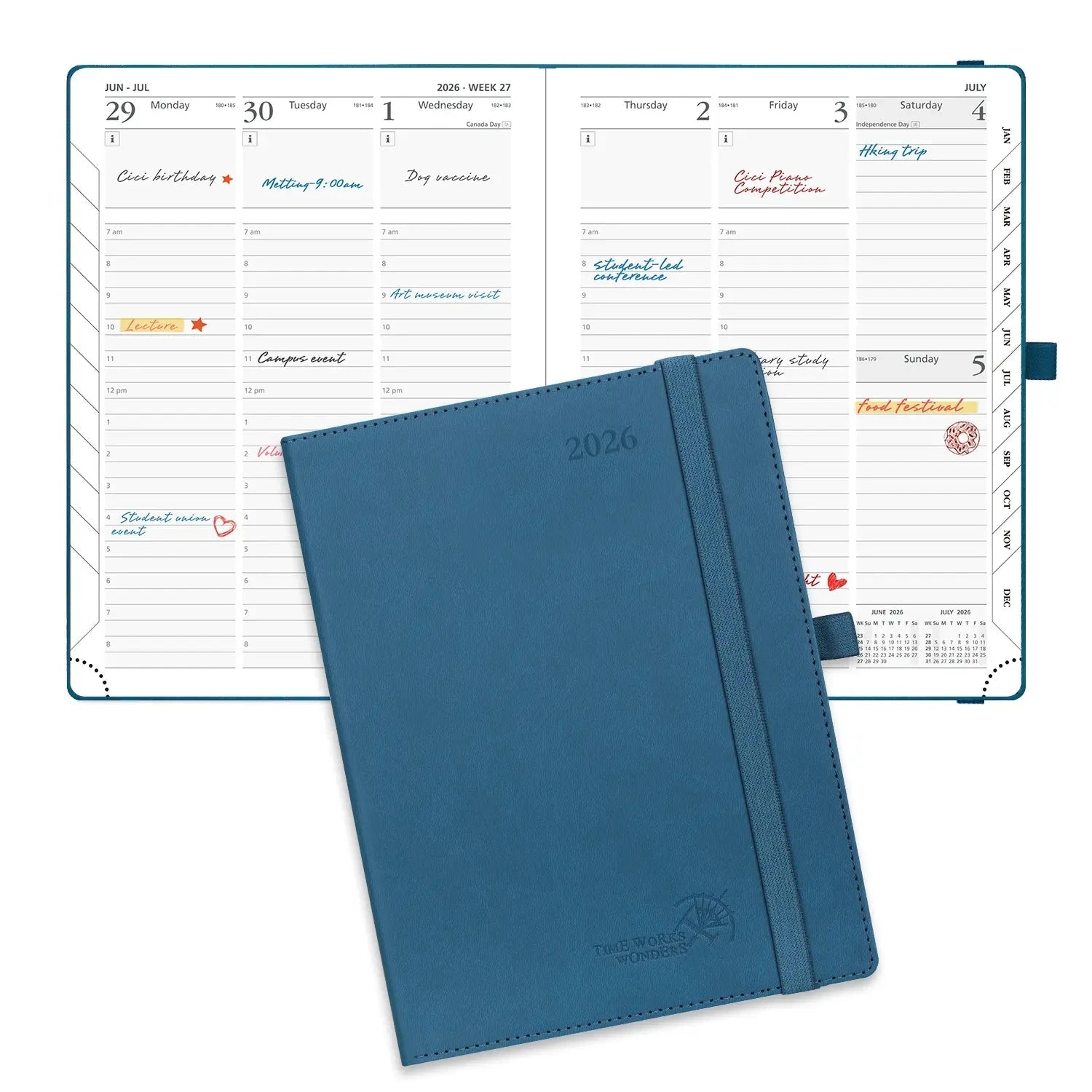 6.5x8.5 Weekly Planner 2026 Softcover Calendar Planner