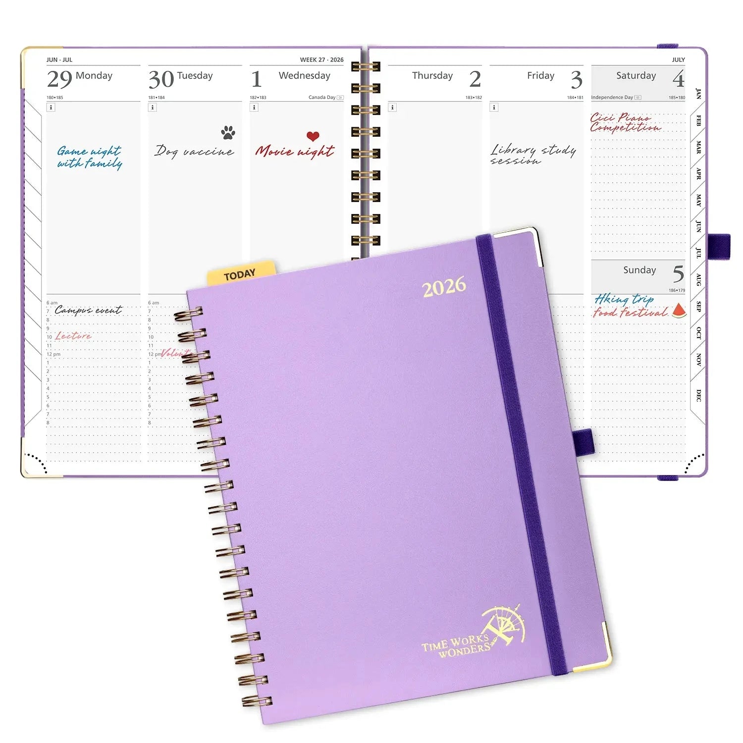 UK 8.5 x 10.5 Weekly Planner 2026 Spiral Calendar Planner