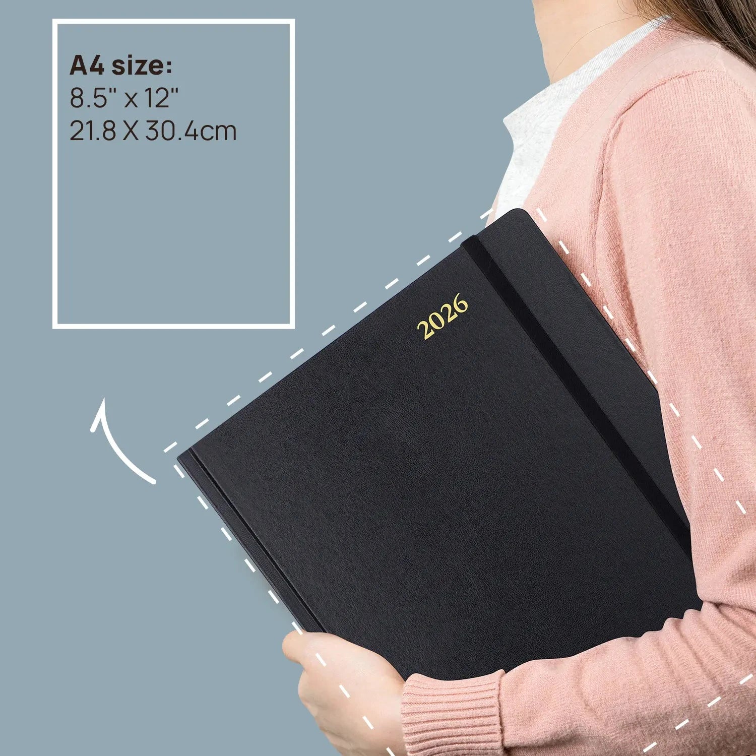 A4 Daily Planner 2026 Hard Cover Calendar Planner