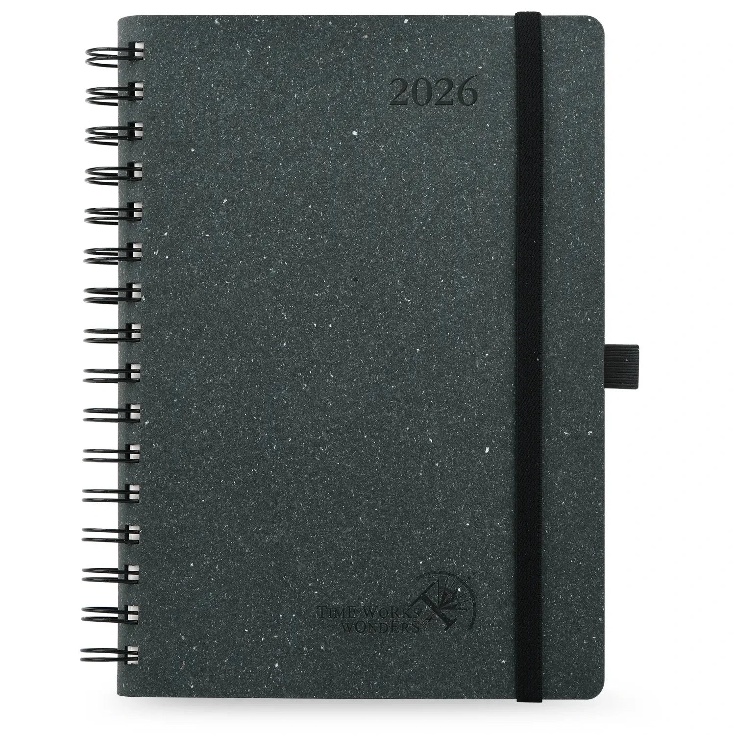 UK A5 Recycled Daily Planner 2026 Spiral Hardcover