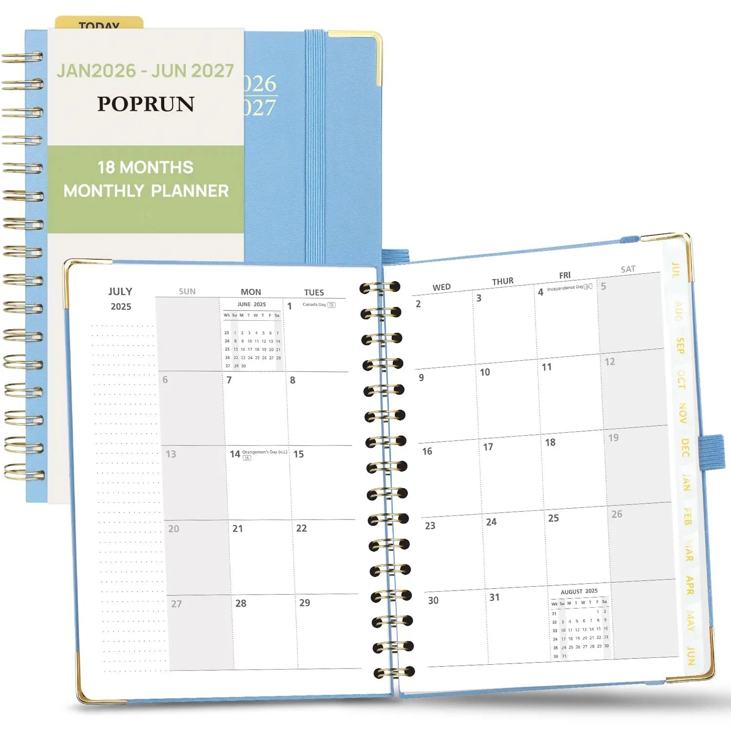 A5 Size Monthly Planner 2026 Spiral Hard Cover Calendar Planner