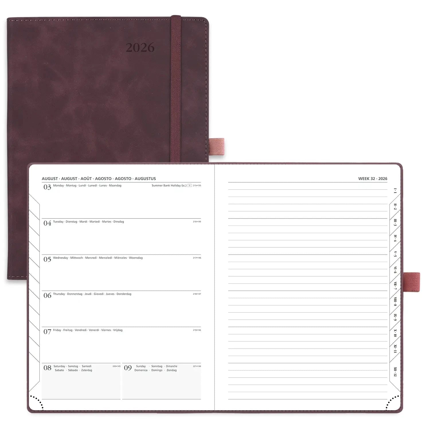 EU Medium Size Weekly Planner 2026 Neo Color Softcover Calendar Planner