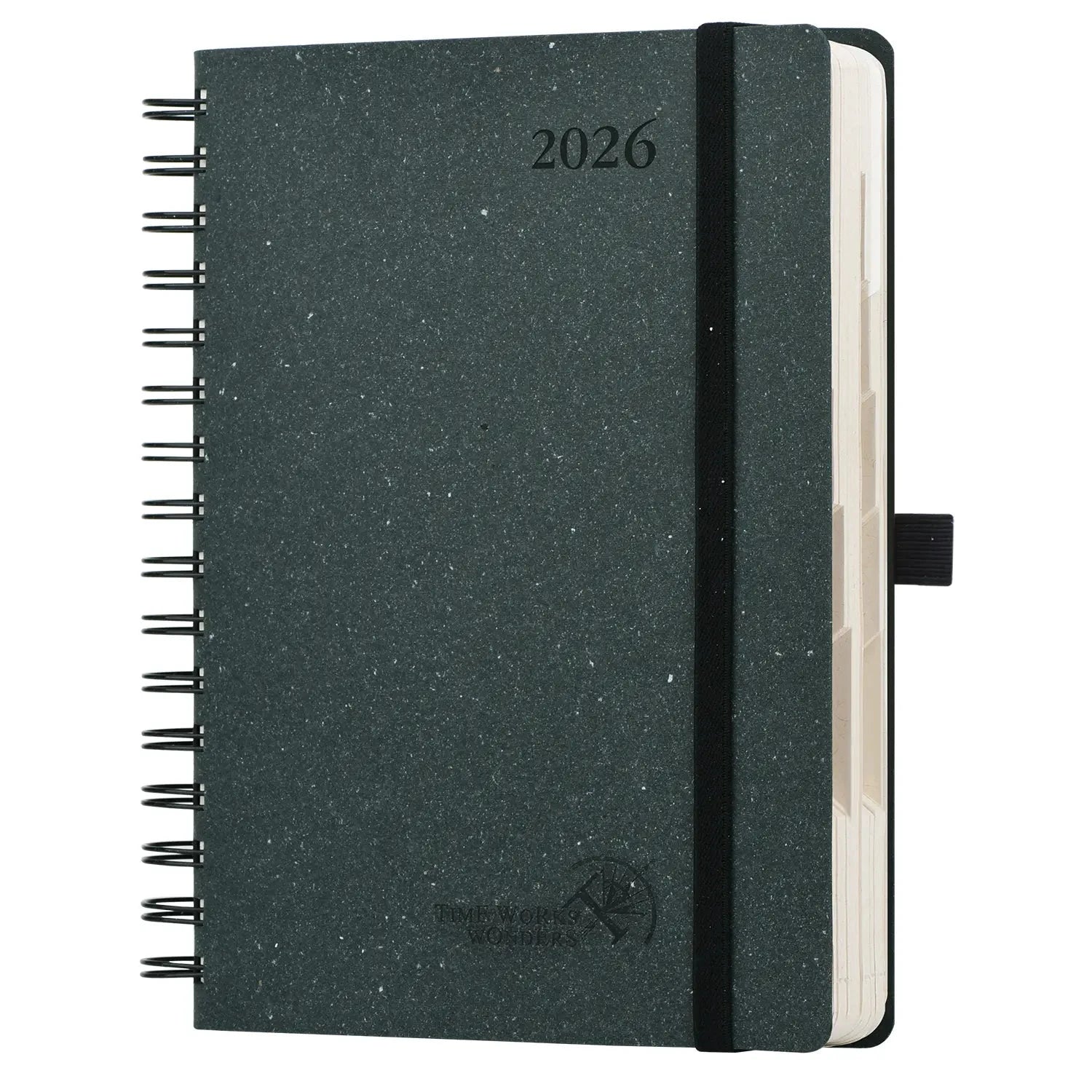 EU A5 Recycled Daily Planner 2026 Spiral Hardcover