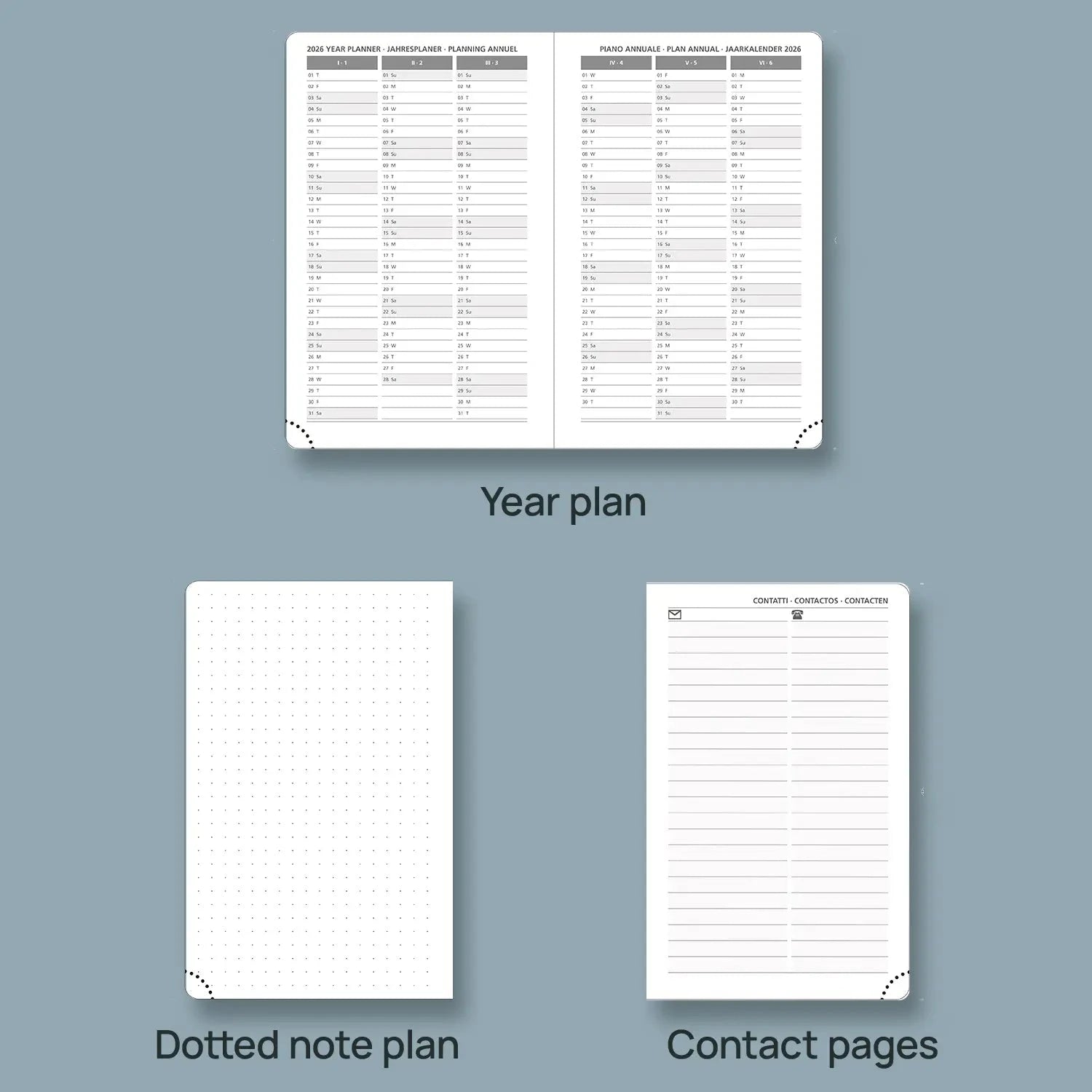 EU Pocket Daily Planner 2026 Softcover Calendar Planne