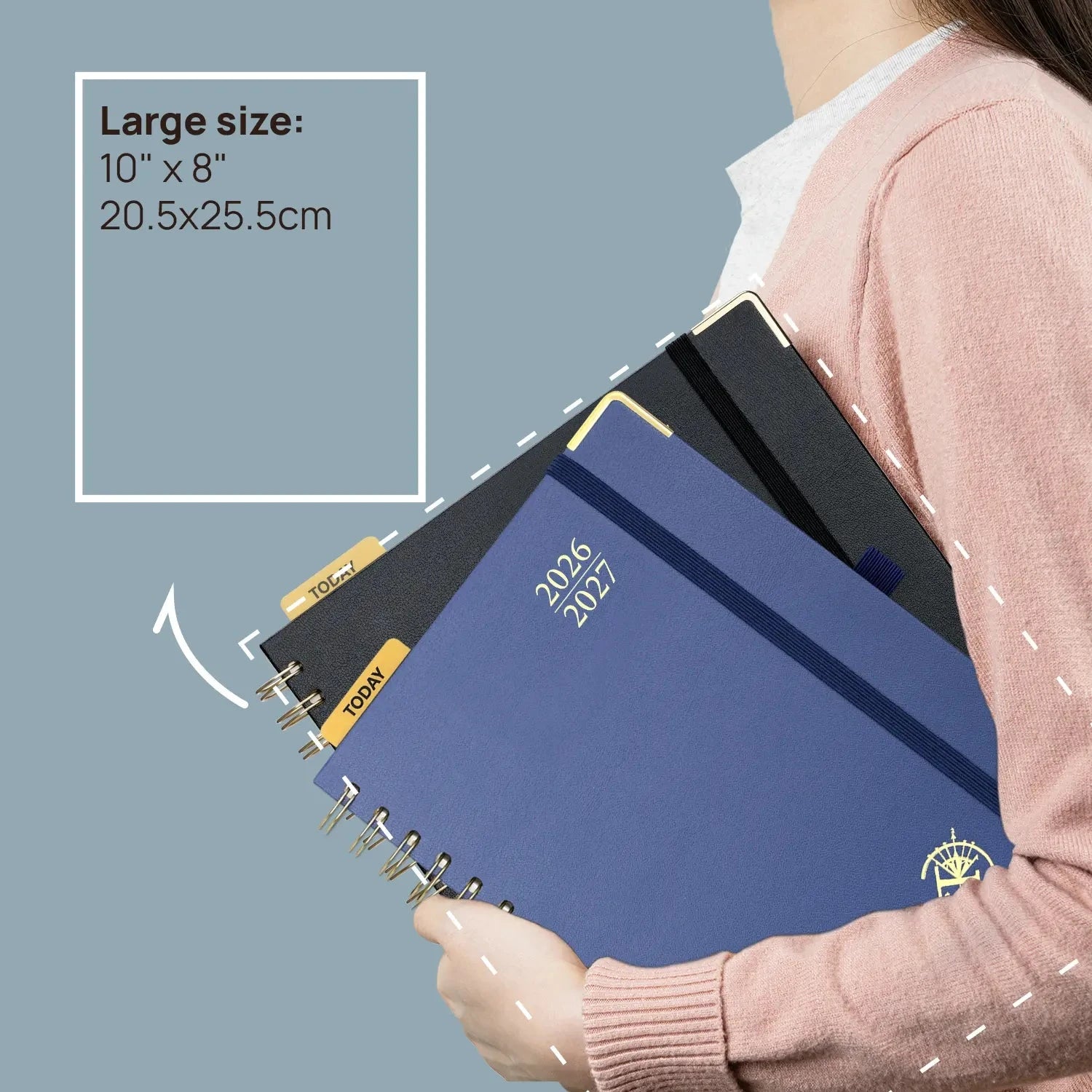 Large Size Monthly Planner 2026 Spiral Hard Cover Calendar Planner