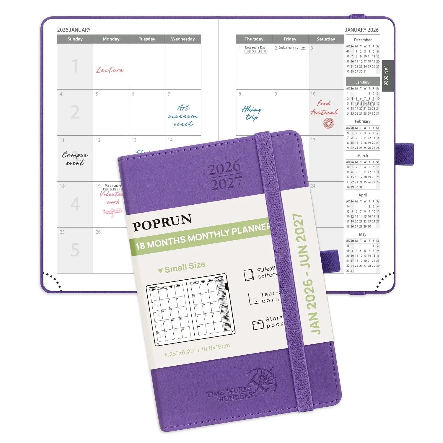 Pocket 18-Month Monthly Planner 2026 Softcover