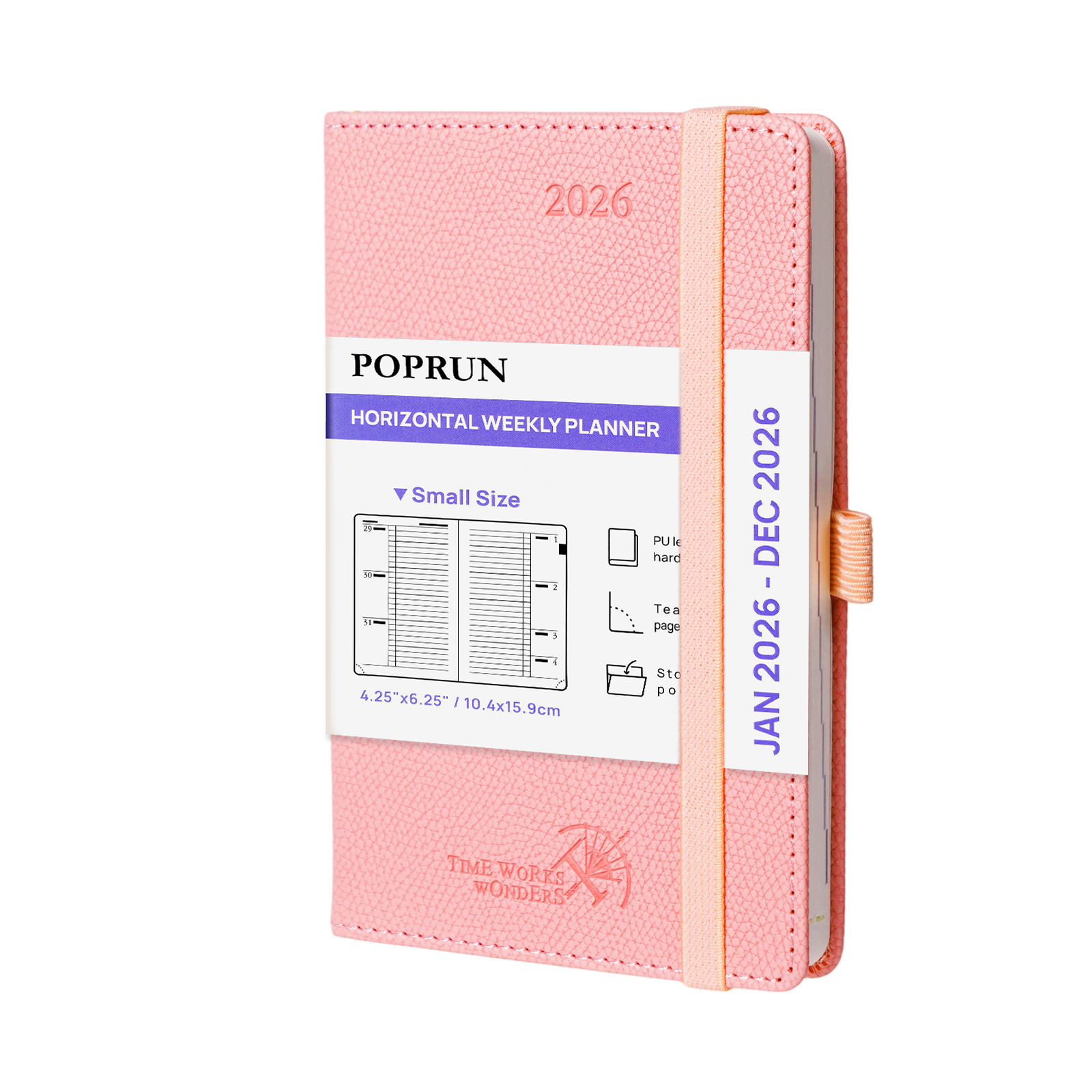 Pocket Size Weekly planner 2026 Hardcover Calendar Planner