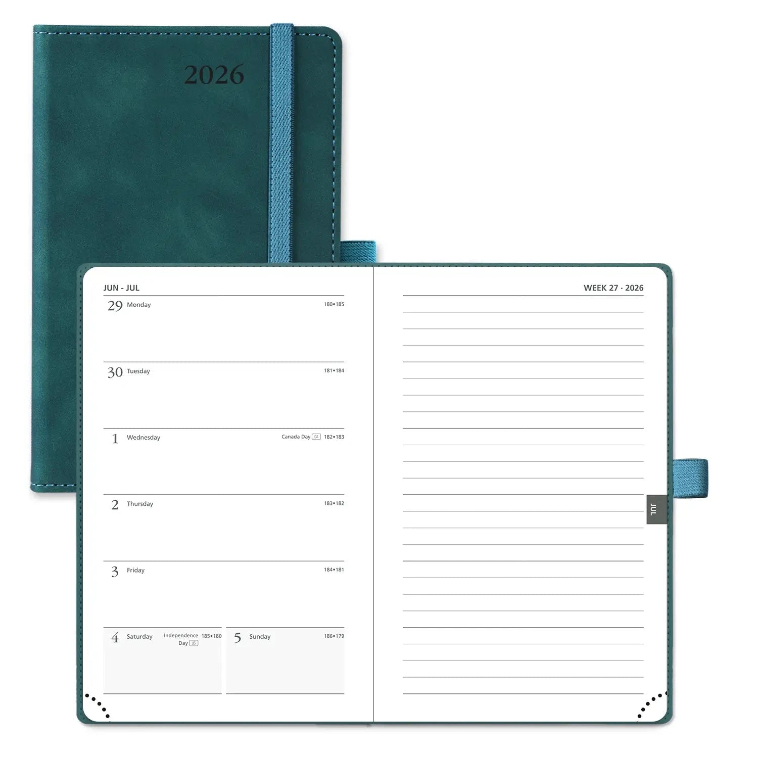 UK Small Size Weekly Planner 2026 Soft Cover Calendar Planner
