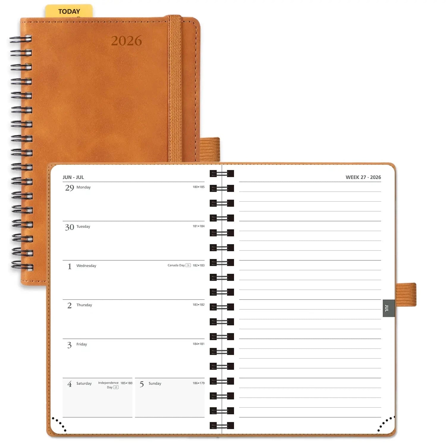 Small Size Weekly Planner 2026 Spiral SoftCover