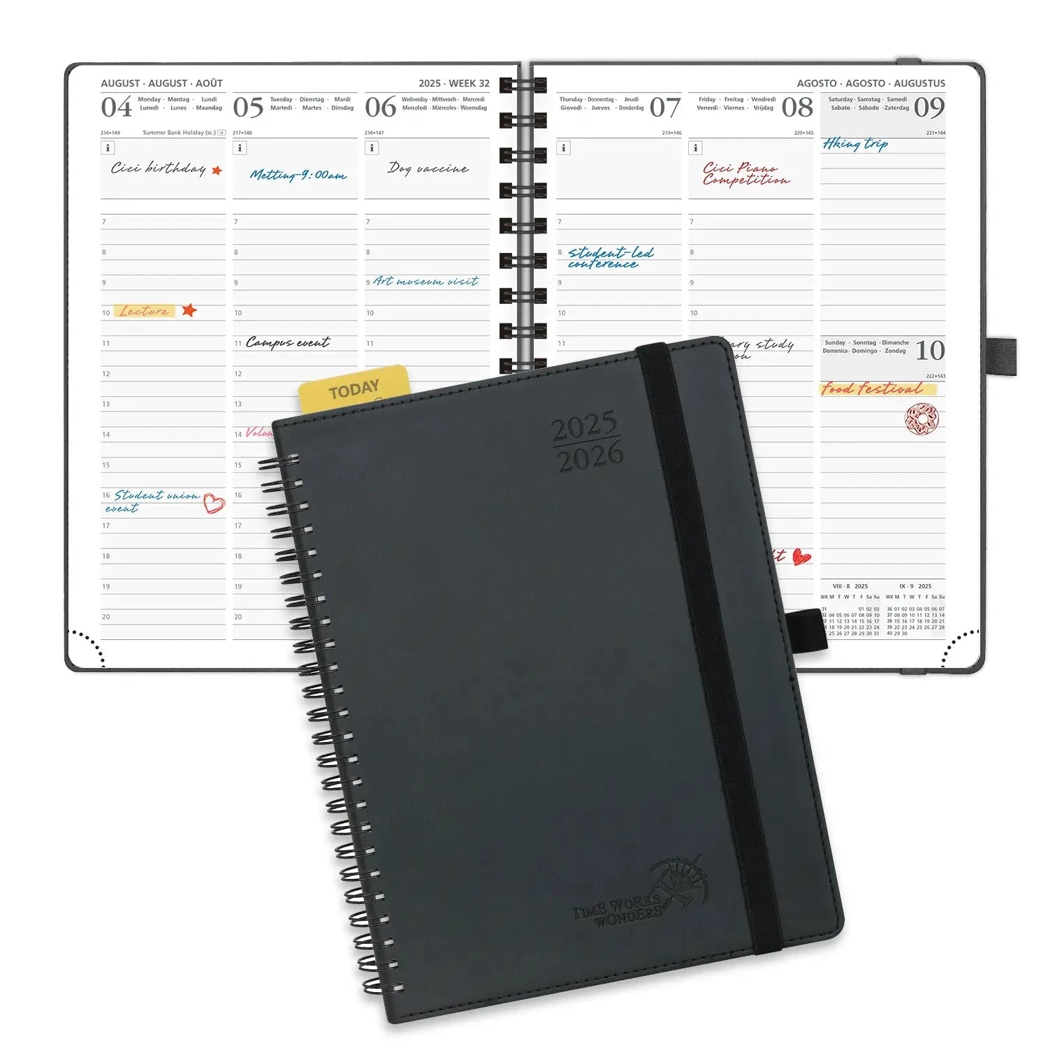 EU 2025-2026 Academic Weekly Planner Medium Size 6.5x8.5