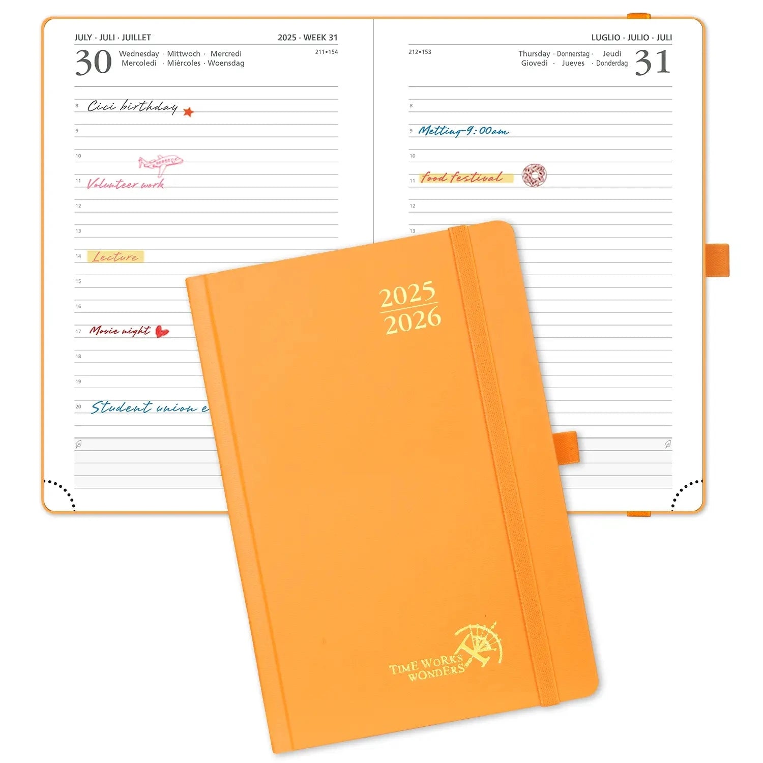 EU 2025-2026 HardCover Daily Academic Planner A5