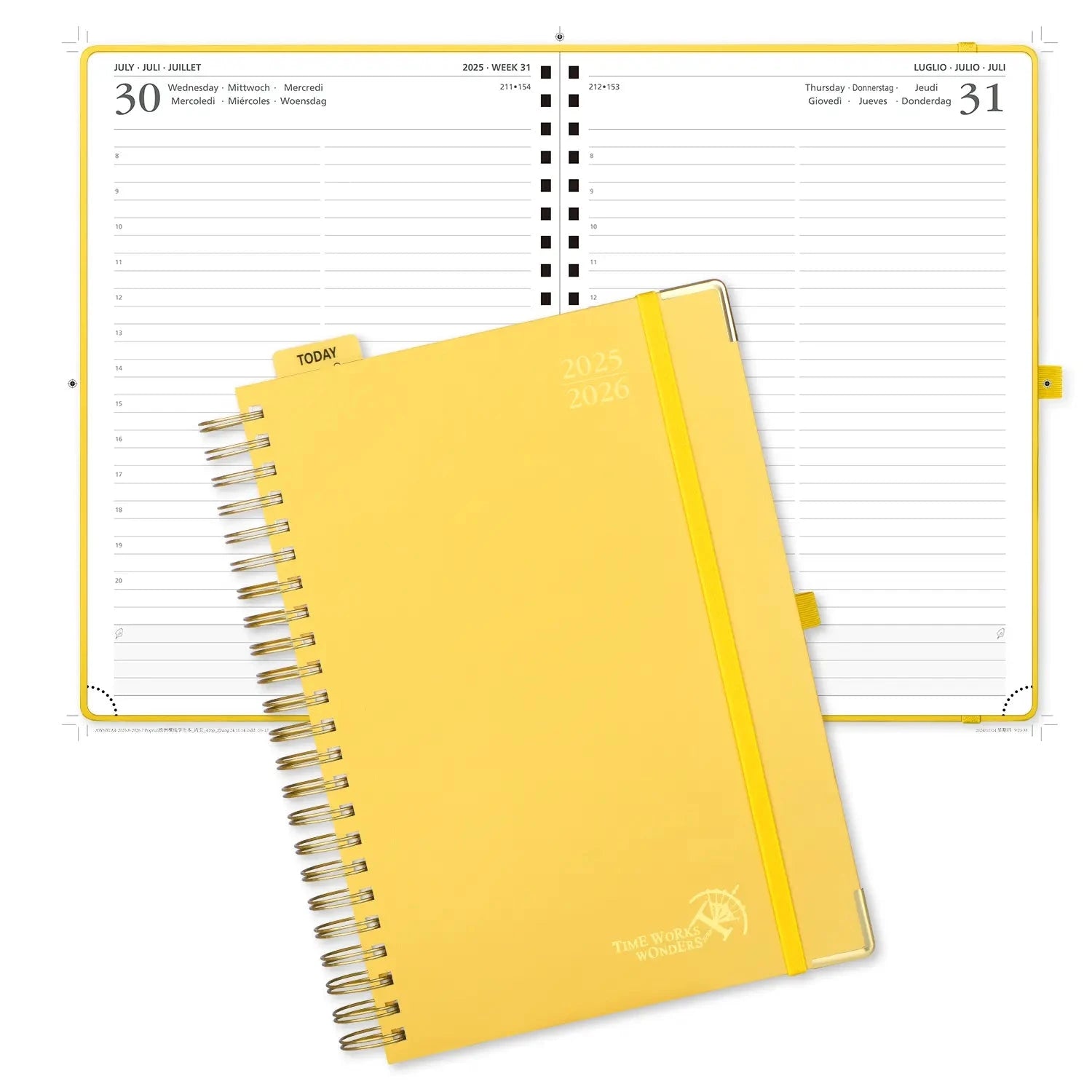 EU 2025-2026 Hardcover Daily Academic Planner Hardcover A4