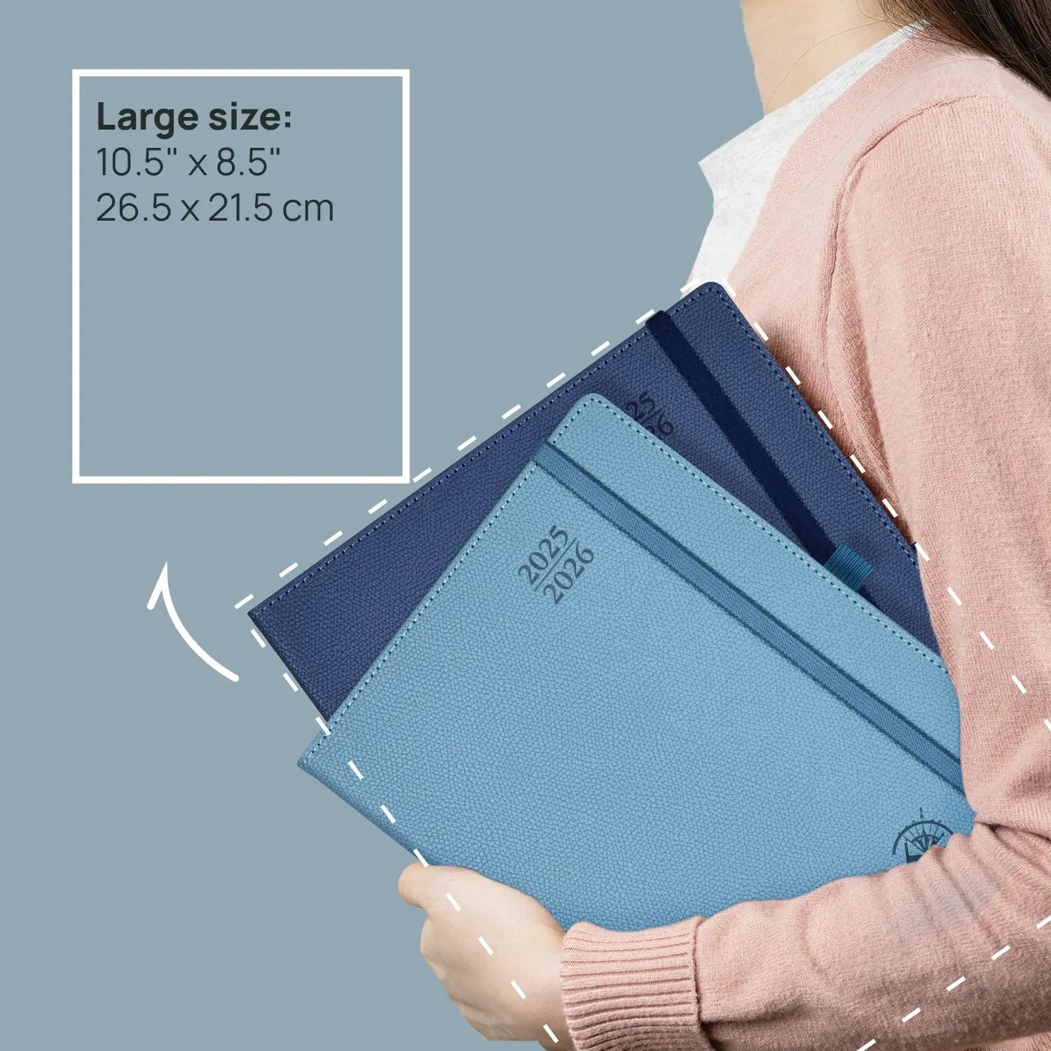 EU 2025-2026 Horizontal Weekly Planner Large Size 26.5 x 21.5 cm