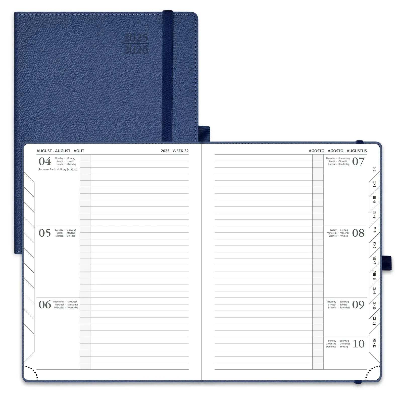 UK 2025-2026 Academic Planner Weekly Planner Medium Size 6.75 x 8.75