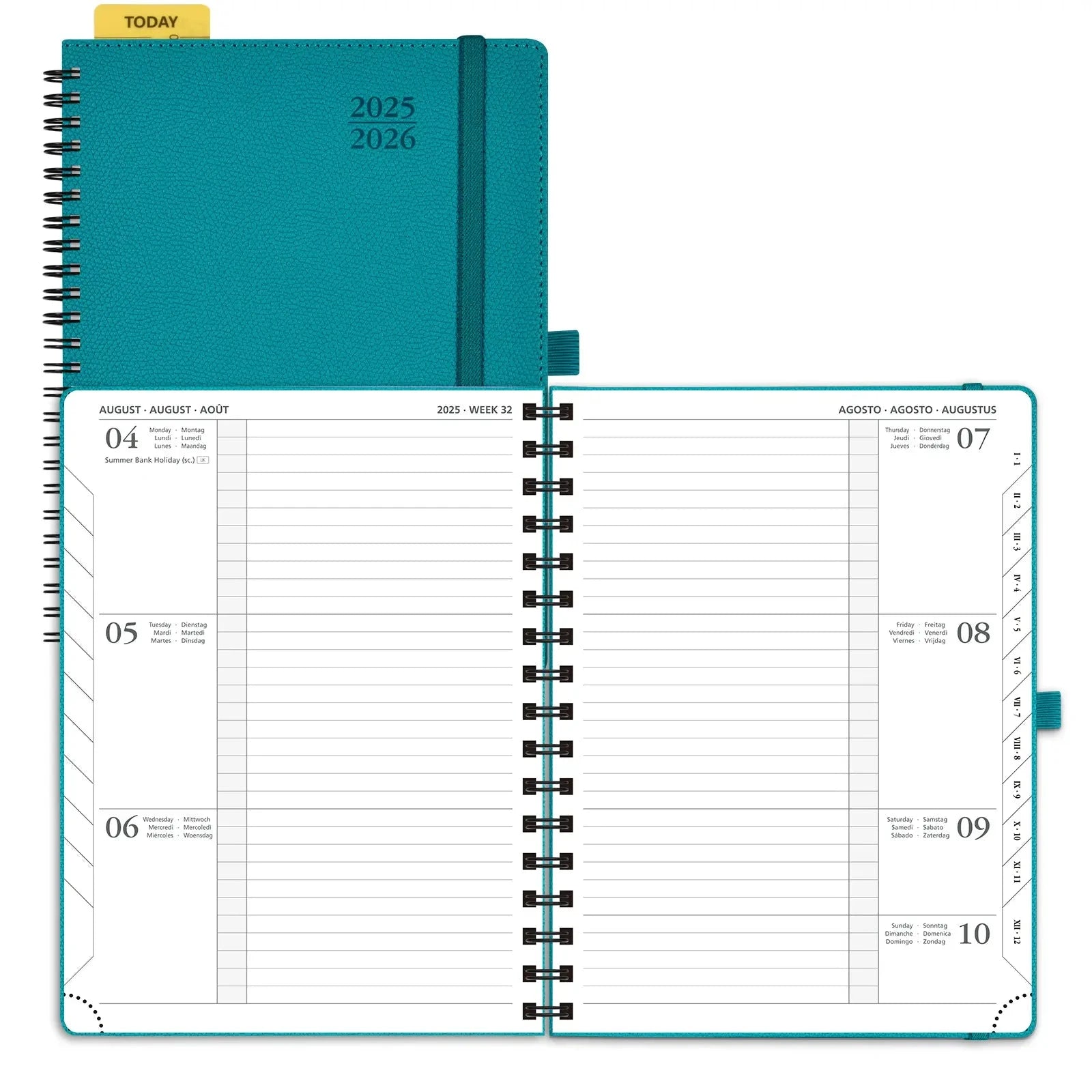 EU 2025-2026 Academic Planner Weekly Planner Medium Size 22.2 x 17 cm
