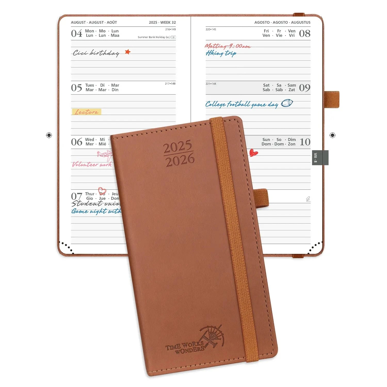 EU 2025-2026 Weekly Academic Planner Hardcover Pocket Siz