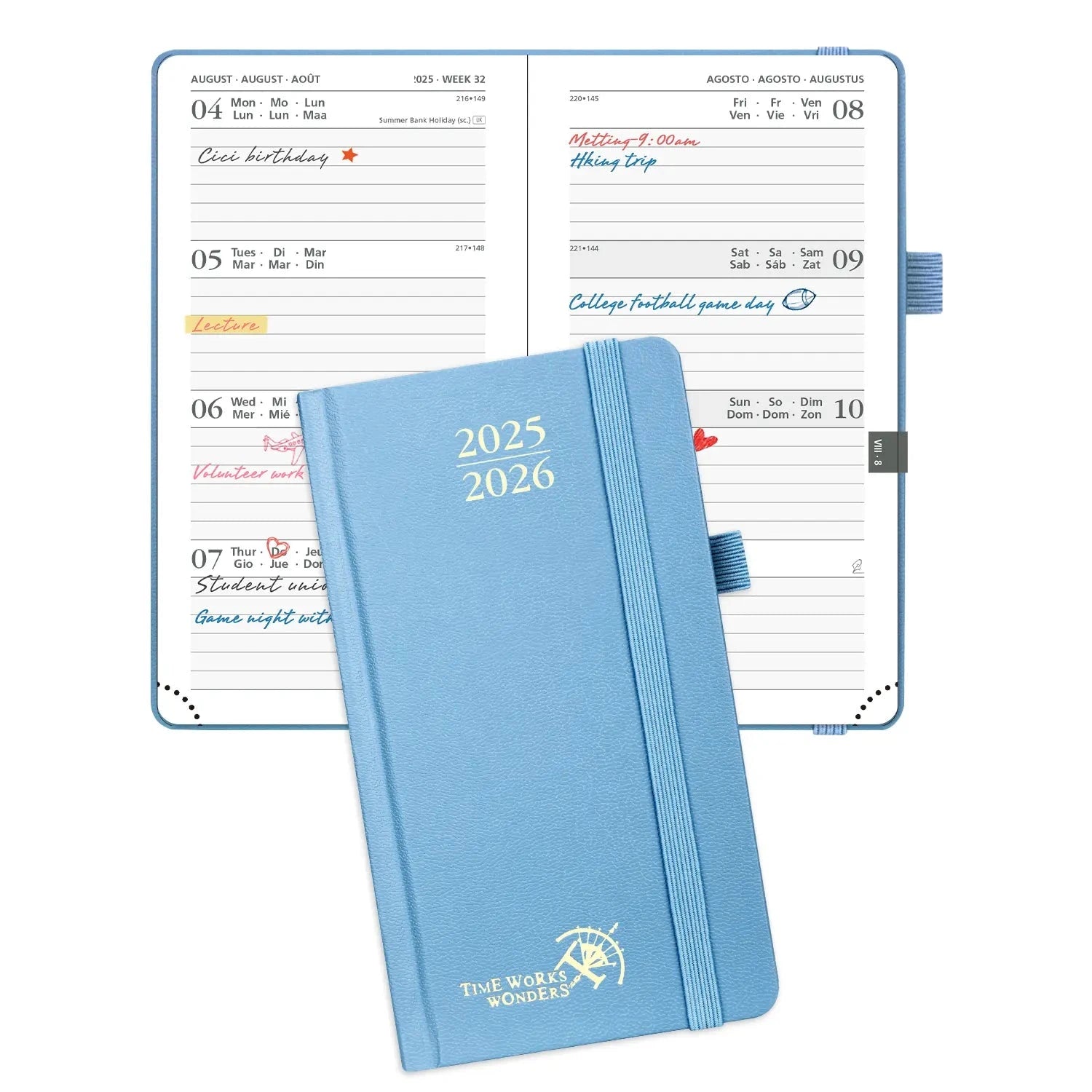 EU 2025-2026 Weekly Academic Planner Hardcover Pocket Size