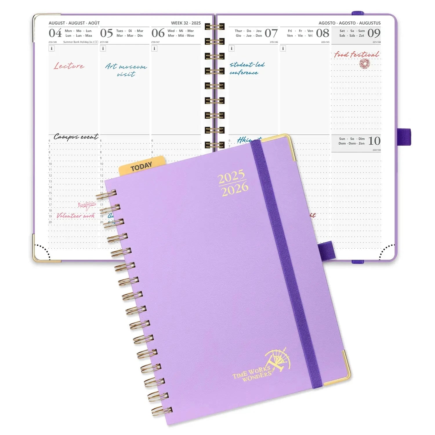 EU 2025-2026 Weekly Academic Planner O-Wire Hardcover A5