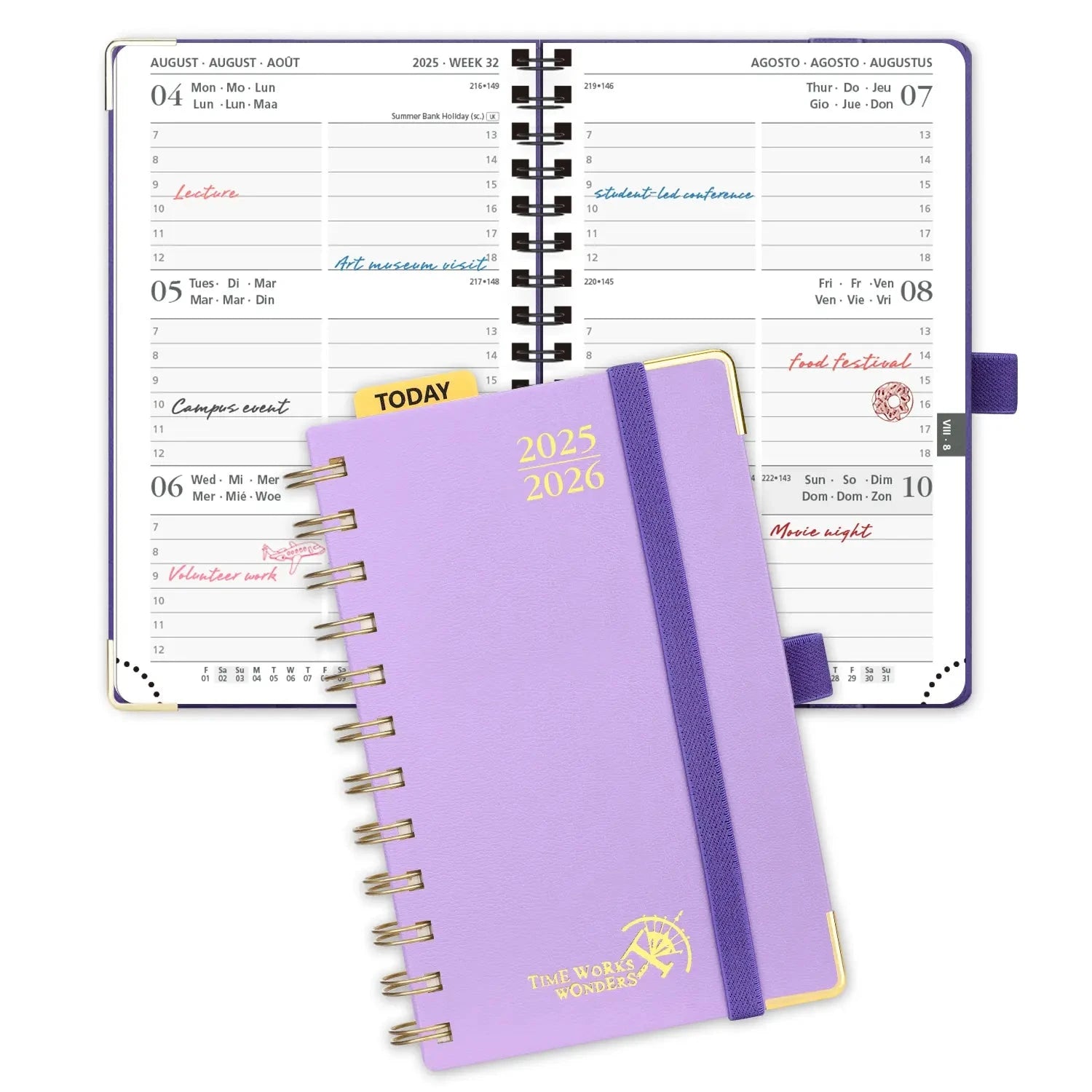 EU 2025-2026 Weekly Academic Planner O-Wire Hardcover Small Size