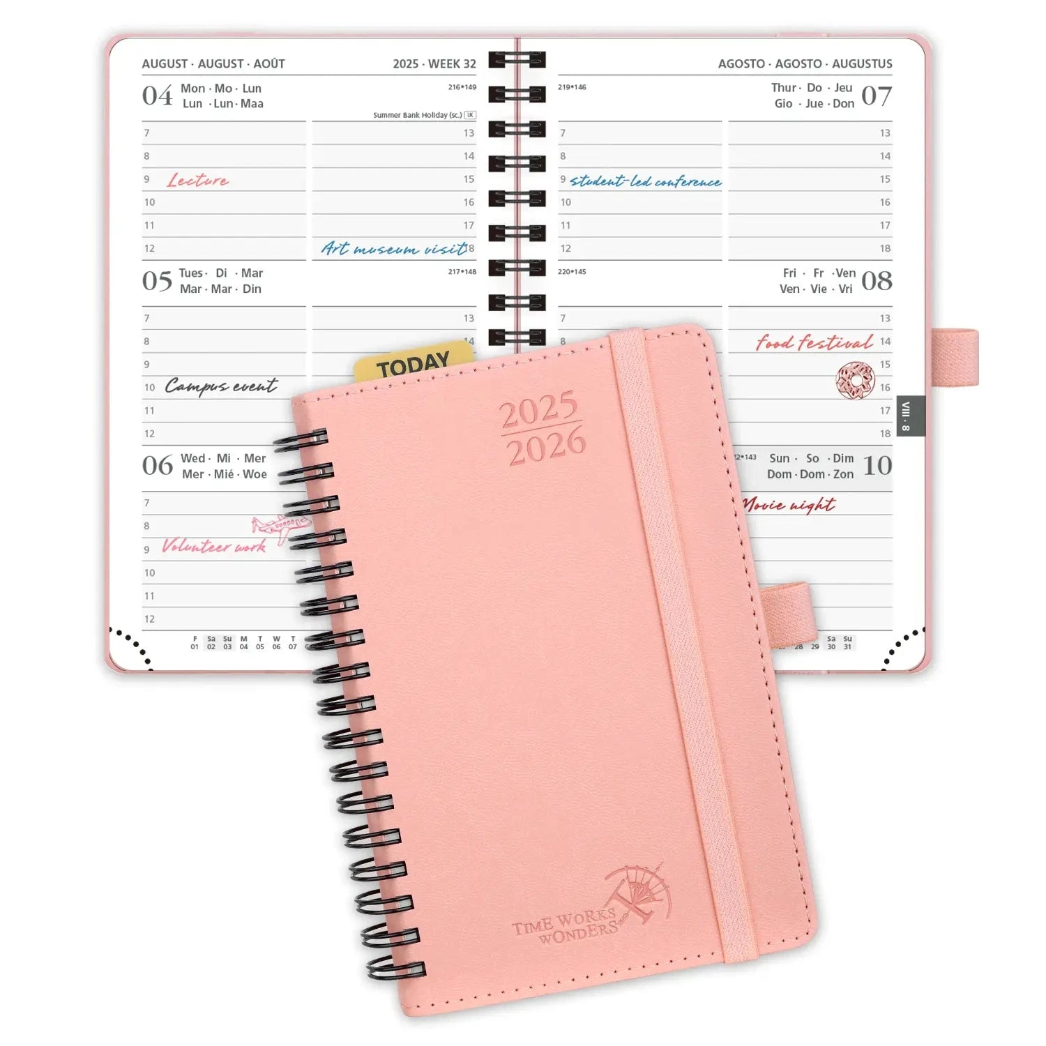 EU 2025-2026 Weekly Academic Planner O-Wire Small Size